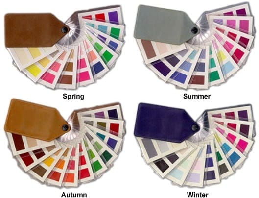 colour supplies - ladies seasonal colour fabric fans